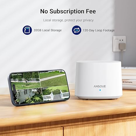 Solar Security Cameras Wireless Outdoor, 4-Cam-Kit, 2K Home Security Camera System, 365-Day Battery Life, No Subscription Fee, Easy to Install, Color Night Vision, Local Storage